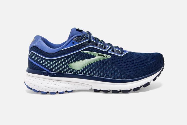 Brooks Ghost 12 Road Running Shoes - Women's - Blue (39518-ZLYE)